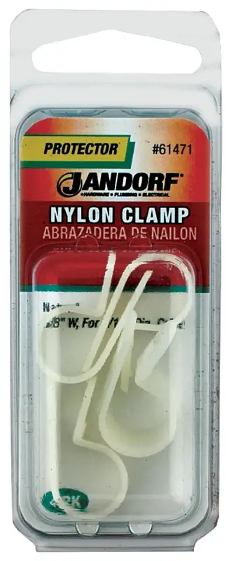 Crafted Jandorf 61471 Cable Clamp, 7/16 in Max Bundle Dia, 3/8 in W, Nylon, Natural