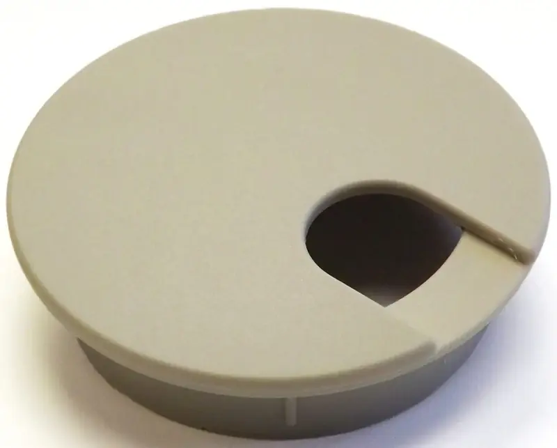 Jandorf 61603 Desk Grommet, 2-1/2 in Dia Cable, Polystyrene, Almond Limited Time