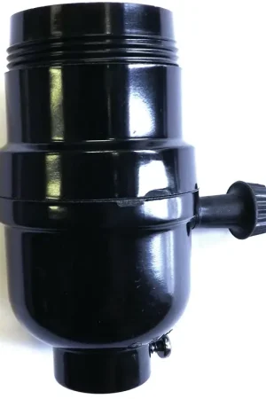 Bargain Jandorf 60545 On/Off Turn Knob Lamp Socket, 1/2 Threaded Top Dimensions, 250 V, 250 W, Phenolic Housing Material, Black