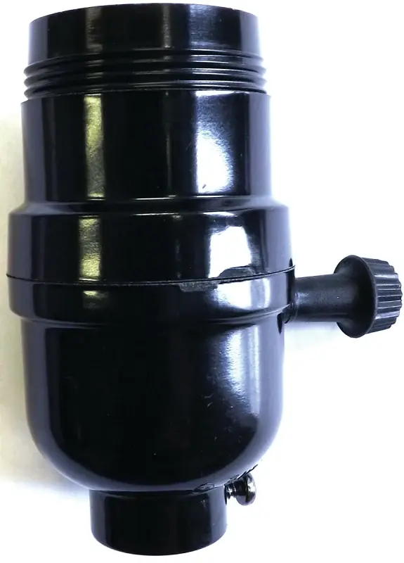 Bargain Jandorf 60545 On/Off Turn Knob Lamp Socket, 1/2 Threaded Top Dimensions, 250 V, 250 W, Phenolic Housing Material, Black