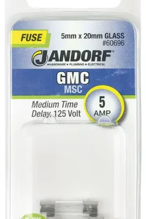 Affordable Jandorf 60696 Medium Time Delay Fuse, 5 A, 125 V, 10 kA Interrupt, Glass Body