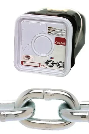 Campbell 014-3336 Proof Coil Chain, 3/16 in, 150 ft L, 30 Grade, Steel, Galvanized Top Pick