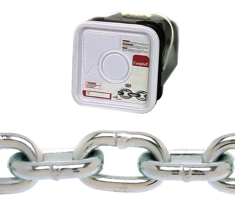 Authentic Campbell 014-3536 Proof Coil Chain, 5/16 in, 75 ft L, 30 Grade, Steel, Galvanized