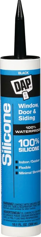 DAP 08642 Window and Door Sealant, Black, -40 to 400 deg F, 9.8 fl-oz Cartridge, Pack of 12 Affordable