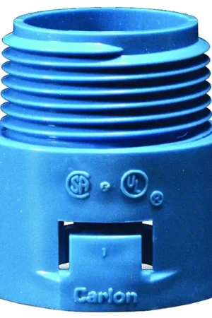 Carlon A243D-CAR Conduit Adapter, 1/2 in MPT, 1.4 in L, PVC, Blue Today Only