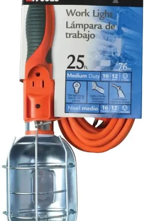 CCI 0691 Work Light with Outlet and Metal Guard, 12 A, 120 V, Orange Factory Price