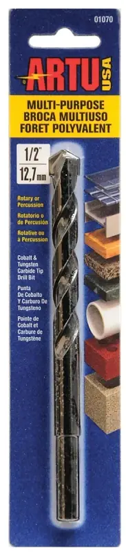 ARTU 01070 Jobber Drill Bit, 1/2 in Dia, 6-1/4 in OAL, Parabolic Flute, 3/8 in Dia Shank, Reduced Shank Best Price