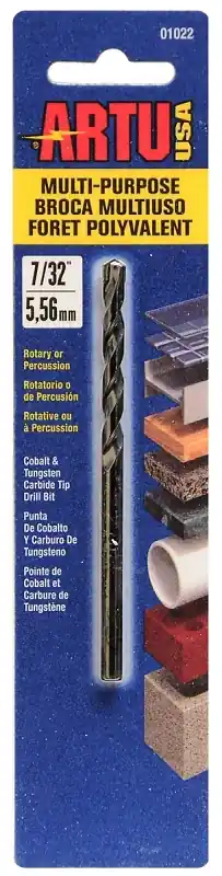 ARTU 01022 Jobber Drill Bit, 7/32 in Dia, 3-3/4 in OAL, Parabolic Flute, 7/32 in Dia Shank, Straight Shank Premium