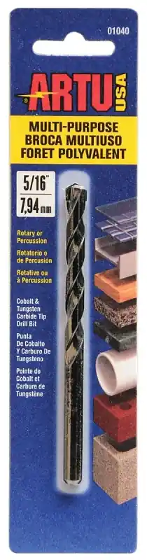 ARTU 01040 Jobber Drill Bit, 5/16 in Dia, 4-1/2 in OAL, Parabolic Flute, 5/16 in Dia Shank, Straight Shank Fan Favorite