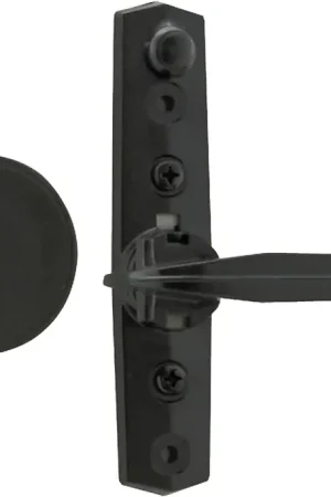 Wright Products V670BL Knob Latch, Black, 3/4 to 1-1/8 in Thick Door, For: Out-Swinging Wood/Metal Screen, Storm Doors Premium