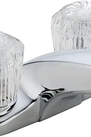 Delta Classic 2502LF Series Bathroom Faucet, 6-1/4 in W, 3-1/4 in H, Rigid Spout, Chrome Plated, 1-11/16 in Plate Size Cheap