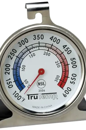 Premium Taylor 3506 Oven Thermometer, 100 to 600 deg F, Analog Display, Gray