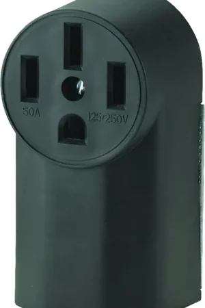Affordable Eaton Cooper Wiring 1212 Power Receptacle, Surface Mounting, 3-Pole, 125/250 V, 50 A, NEMA: NEMA 14-50R, Black
