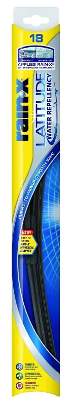While Supplies Last Rain-X Latitude 5079275-2/5079275 Winter Wiper Blade, 18 in, Curved Blade, Rubber