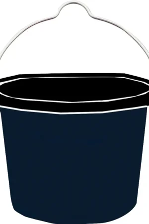 Affordable Fortex-Fortiflex FB-108 Series FB-108BX Bucket, 8 qt Volume, Rubber/Polyethylene, Black