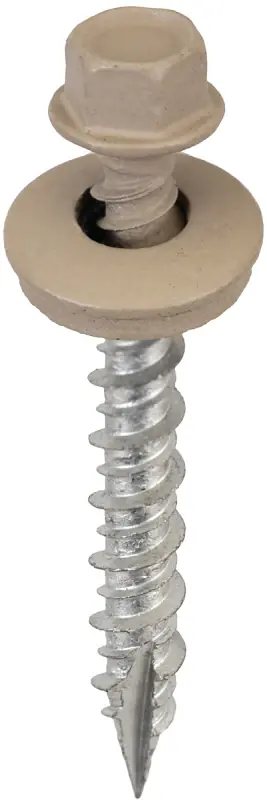 Acorn SW-MW15TP250 Screw, High-Low, Twin Lead Thread, Hex Drive, Self-Tapping, Type 17 Point, Taupe Discount