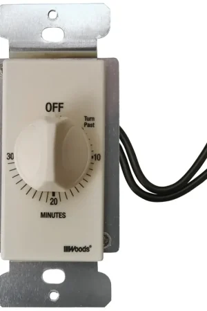 Woods 59715 Countdown Timer, 20 A, 125 V, 2500 W, 30 min Time Setting, Light Almond Weekend Sale