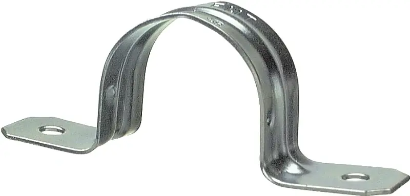 Halex 61605B 2-Hole EMT Conduit Strap, 1/2 in, Steel, Galvanized, 100/PK Bargain