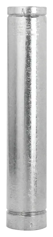 Hot Picks Selkirk 4RV-2 Type B Gas Vent Pipe, 4 in OD, 2 ft L, Galvanized Steel