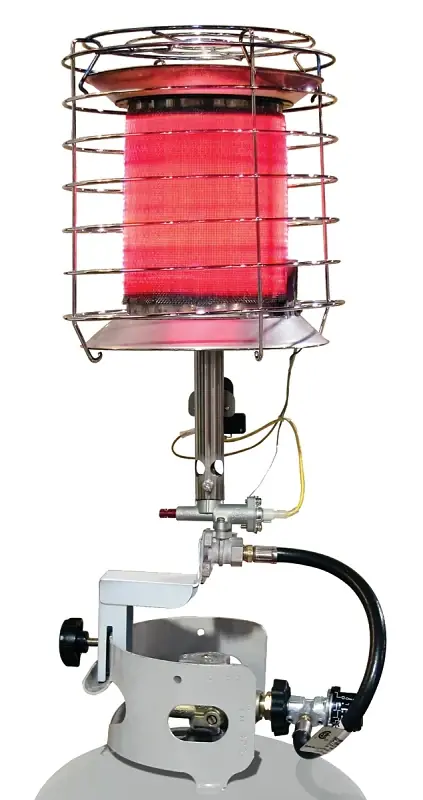 Dura Heat TT-360 Tank Top Heater, 20 lb Fuel Tank, Propane, 30000 to 40000 Btu, 1000 sq-ft Heating Area Don't Miss Out