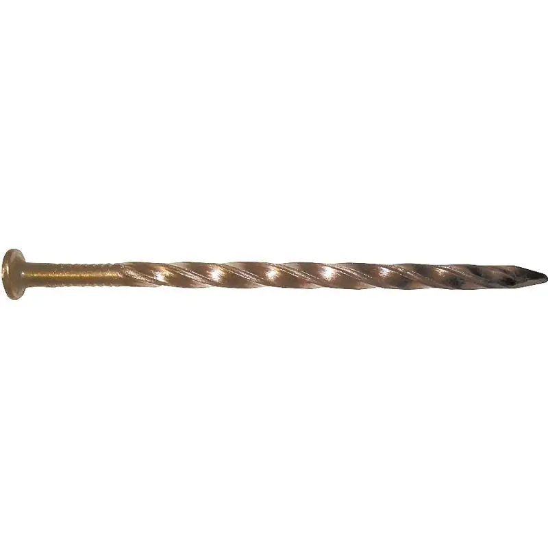 Authentic Maze H530S050 Post and Frame Nail, Hand Drive, 60D, 6 in L, Steel, Brite, Spiral Shank, 50 lb