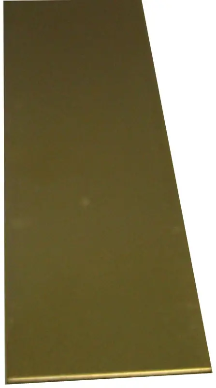 Authentic K & S 8244 Decorative Strip, 2 in W, 12 in L, 0.032 in Thick, Brass