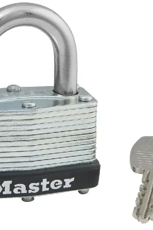 Affordable Master Lock 500D Laminated Padlock, Keyed Different Key, 9/32 in Dia Shackle, 13/16 in H Shackle, Steel Shackle