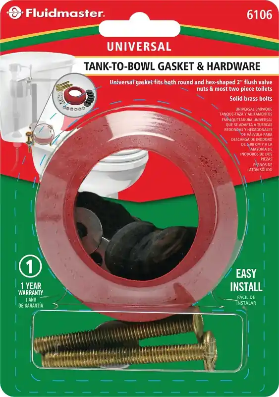 Fluidmaster 6106 Toilet Tank-to-Bowl Gasket, Brass/Sponge Rubber Sale