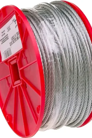 Affordable Campbell 7000827 Aircraft Cable, 1/4 in Dia, 250 ft L, 1400 lb Working Load, Galvanized