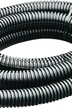 Authentic Gardner Bender FLX-5007T Corrugated Split Tubing, 1/2 in Dia, 7 ft L, Polypropylene, Black