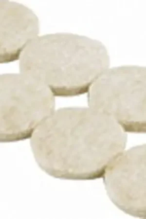 Buy Direct Shepherd Hardware 9972 Protective Pad, Felt Cloth, Beige, 1 in Dia, Round, Pack of 6