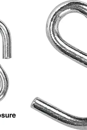 Buy Today Campbell 6106024 S-Hook, 35 lb Working Load, 0.187 in Dia Wire, Low Carbon Steel, Zinc, Pack of 50