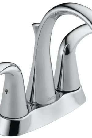 Delta Lahara Series 2538-MPU-DST Bathroom Faucet, 1.2 gpm, 2-Handle, Brass, Chrome Plated, Lever Handle Trending