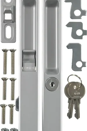 Wright Products VK1195 Patio Lockset, Aluminum, For: 1/6 in Patio Doors Mega Sale