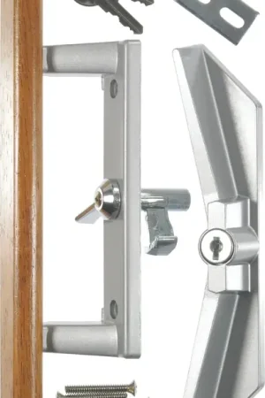 Wright Products VK1104 Patio Lockset, Aluminum/Wood, Oak Place Order