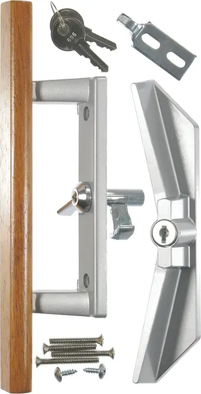 Wright Products VK1104 Patio Lockset, Aluminum/Wood, Oak Place Order