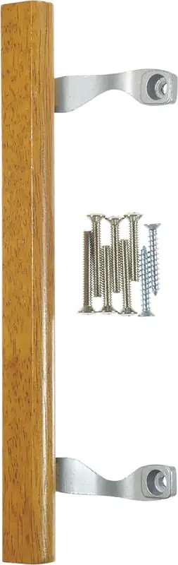 Wright Products V1147H Door Pull, Aluminum/Oak Fast Shipping