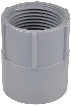 Affordable Carlon E942FR-CTN Conduit Adapter, 1 in Female, 1-5/8 in Dia, 1-15/16 in L, PVC, Gray