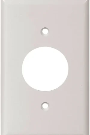 While Supplies Last Eaton 5131W-BOX Single Receptacle Wallplate, 4-1/2 in L, 2-3/4 in W, Standard, 1-Gang, Nylon, White, High-Gloss, Flush, Pack of 15