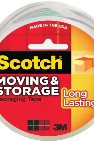 Latest Scotch 3650 Series Packaging Tape, Acrylic Adhesive, 54.6 yd L, Clear, 1.88 in W, Polypropylene Backing