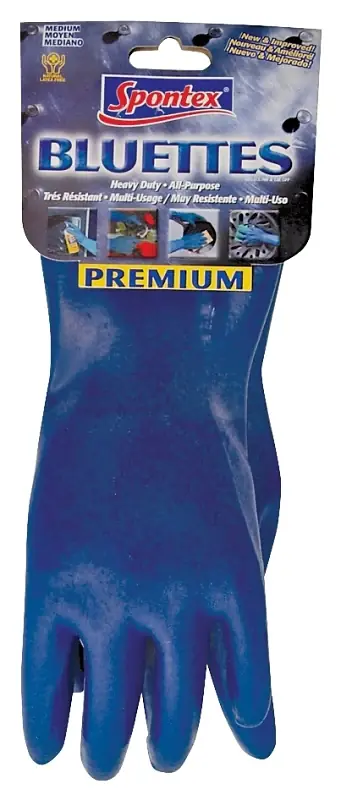 Spontex Bluettes 34331129 Household Protective Gloves, XL, Longer Cuff, Neoprene, Blue Big Sale