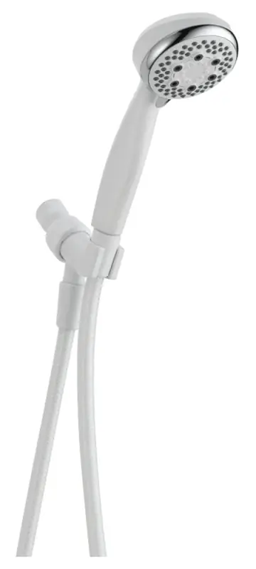 Peerless 76406C-WH-WH Hand Shower, 2.5 gpm, 4-Spray Function, 60 in L Hose While Supplies Last