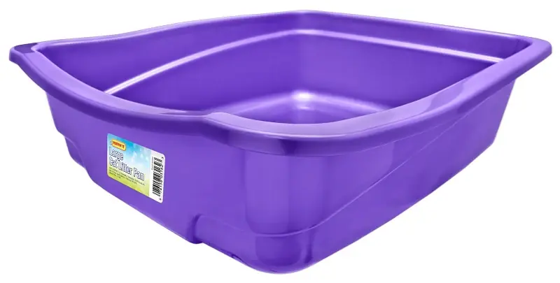 Limited Time Ruffin'It 7N03162 Cat Pan, 14-7/8 in W, 5 in D, Polypropylene, Pack of 6