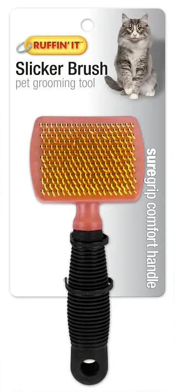 Luxury Ruffin'It 19793 Slicker Brush, Plastic, Cat