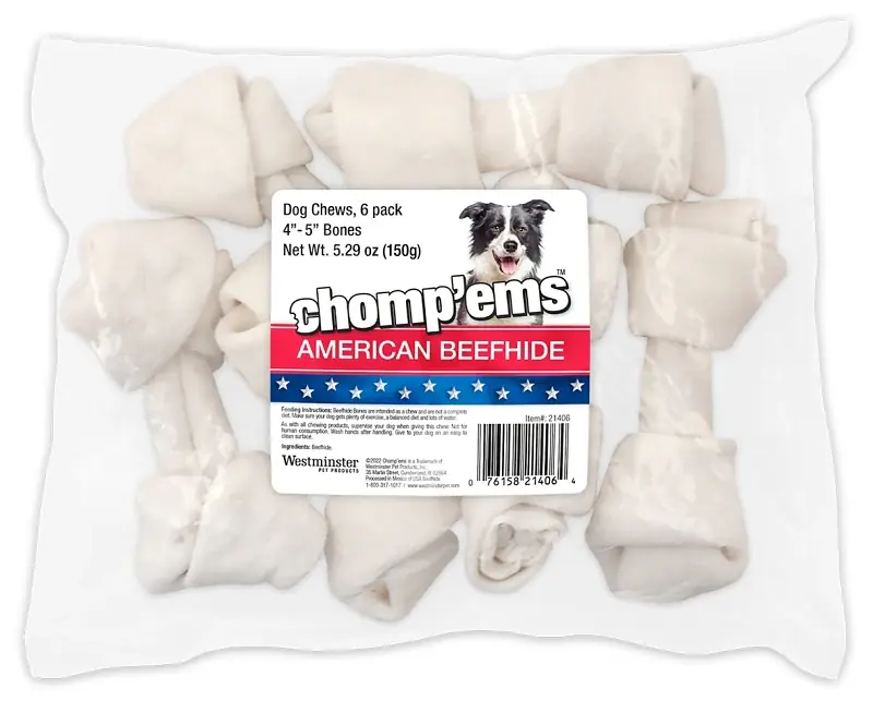Brand New Westminster Chomp'ems 21406 Flat Knot Bone, 4 to 5 in