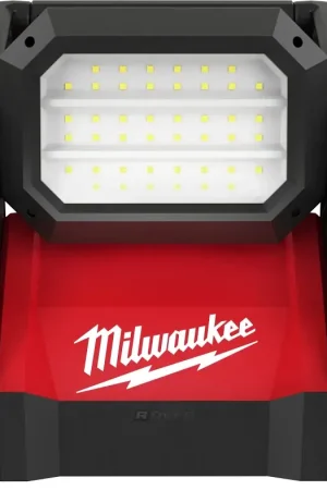 Milwaukee M18 ROVER 2366-20 Dual Power Flood Light, 0.65, 2 A, 120 VAC, 18 VDC, Lithium-Ion Battery, LED Lamp, Black/Red Exclusive Offer
