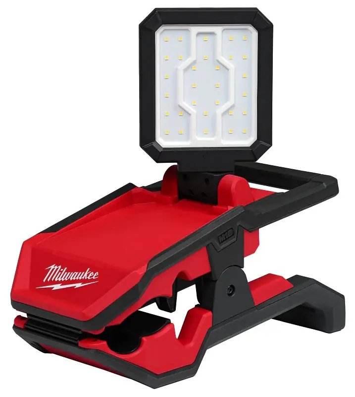 While Supplies Last Milwaukee M18 ROVER 2358-20 Clamping Flood Light, 18 V, LED Lamp, Natural, 2000, 1000, 500 Lumens, Plastic Fixture