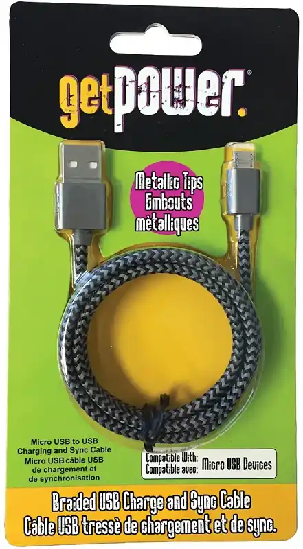 Hot Picks GetPower GP-USB-BRM USB Charging and Sync Cable, 3 ft L