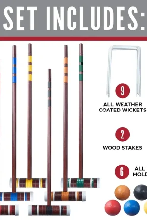 Low Price Franklin 50211 Family Croquet Set, Wood Mallet