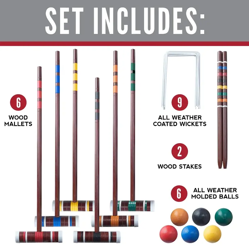 Low Price Franklin 50211 Family Croquet Set, Wood Mallet